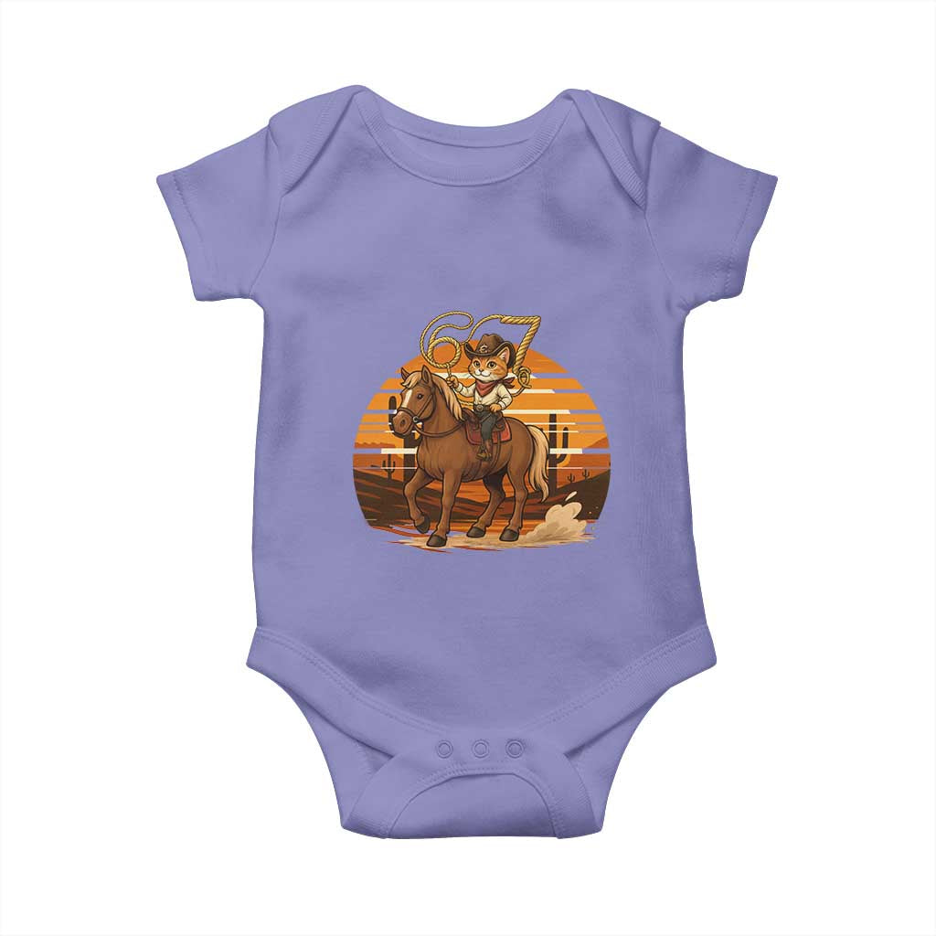 Funny Cowcat Six Seven Meme Baby Onesie Western 67 Trend Gift TS12 Violet Print Your Wear