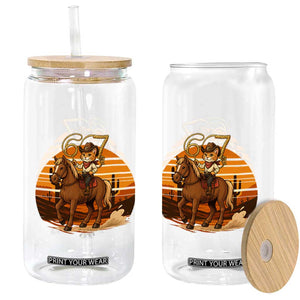 Funny Cowcat Six Seven Meme Glass Can Western 67 Trend Gift TS12 Print Your Wear