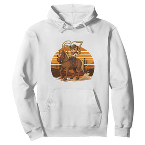Funny Cowcat Six Seven Meme Hoodie Western 67 Trend Gift TS12 White Print Your Wear