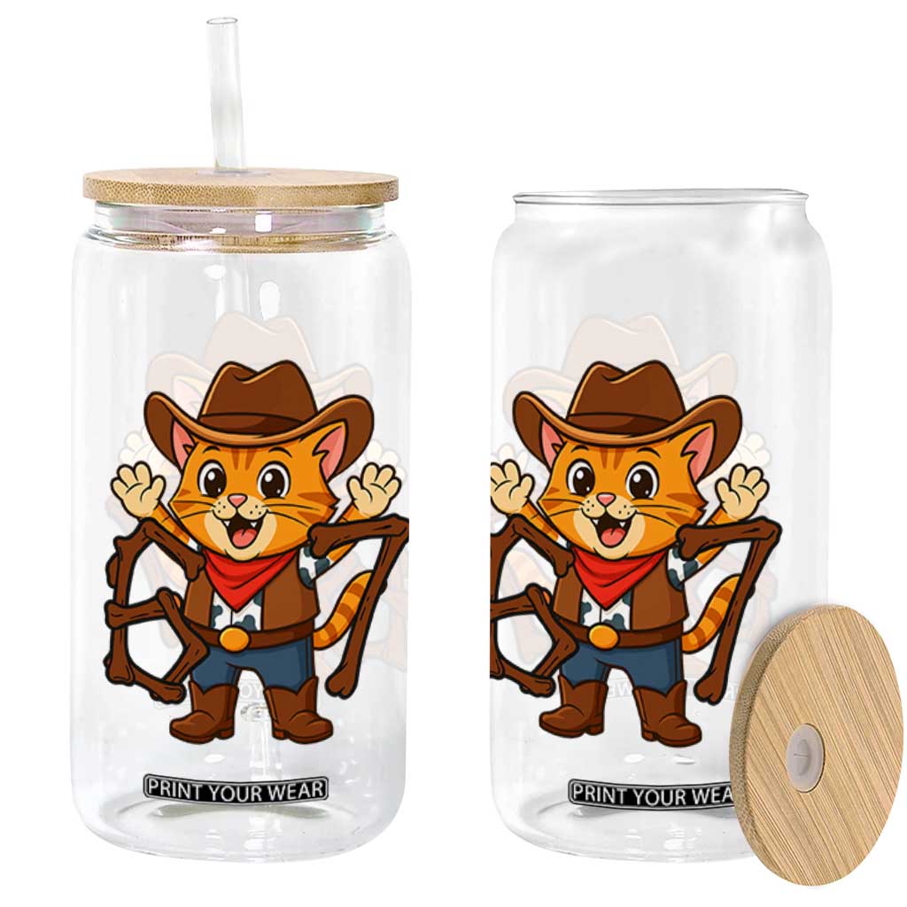 Funny Six Seven Meme Cowcat Glass Can Gen Alpha Slang Gift TS12 Print Your Wear