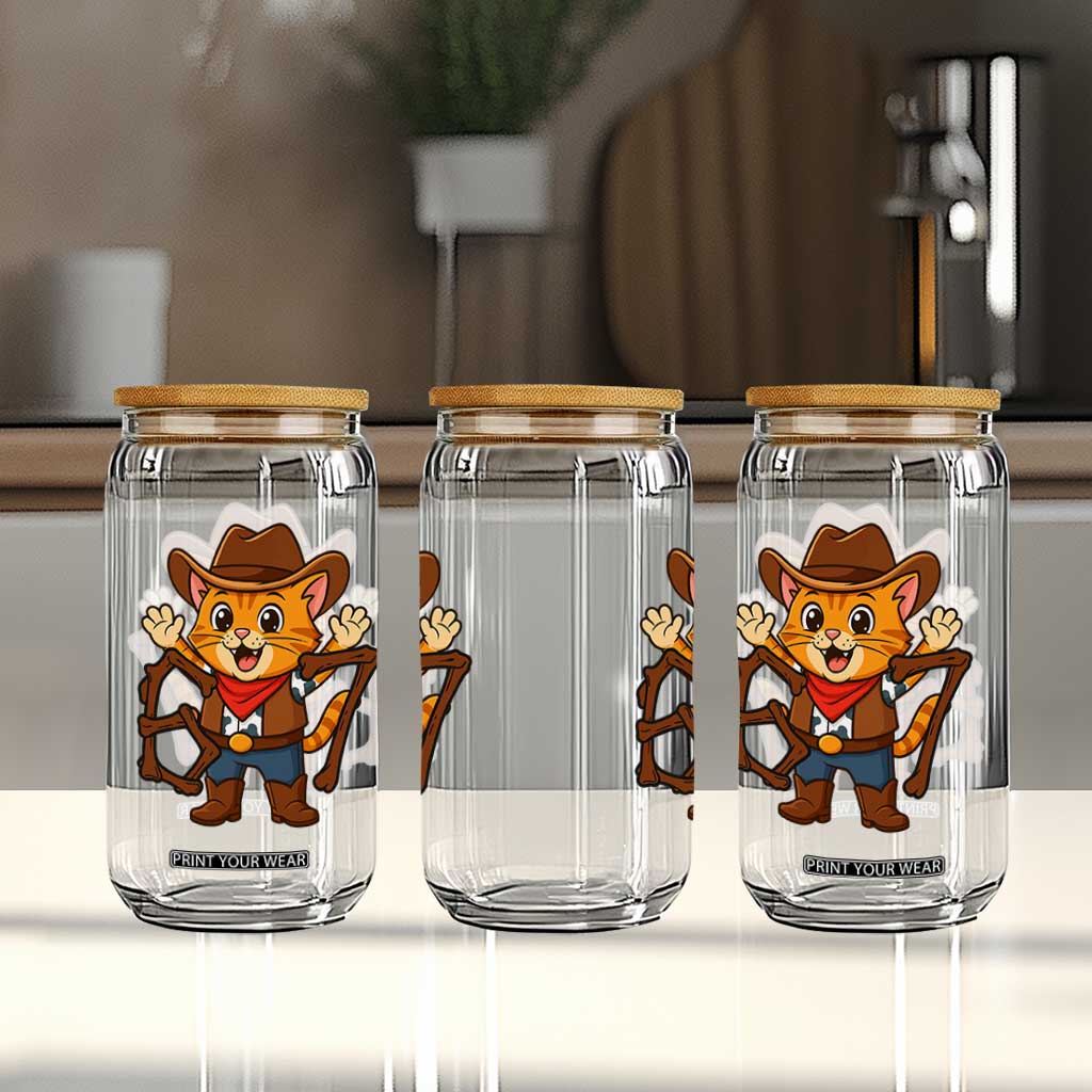 Funny Six Seven Meme Cowcat Glass Can Gen Alpha Slang Gift TS12 Print Your Wear