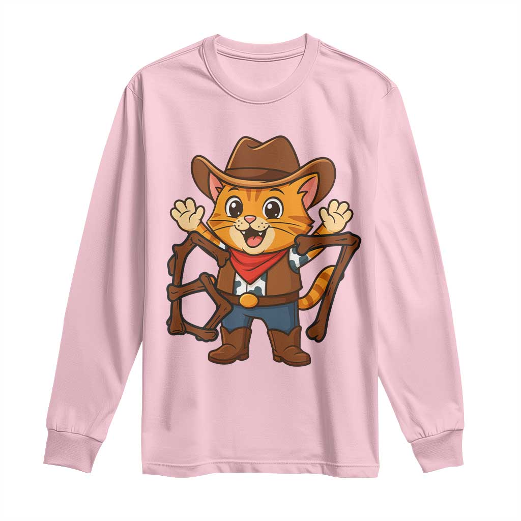 Funny Six Seven Meme Cowcat Long Sleeve Shirt Gen Alpha Slang Gift TS12 Light Pink Print Your Wear