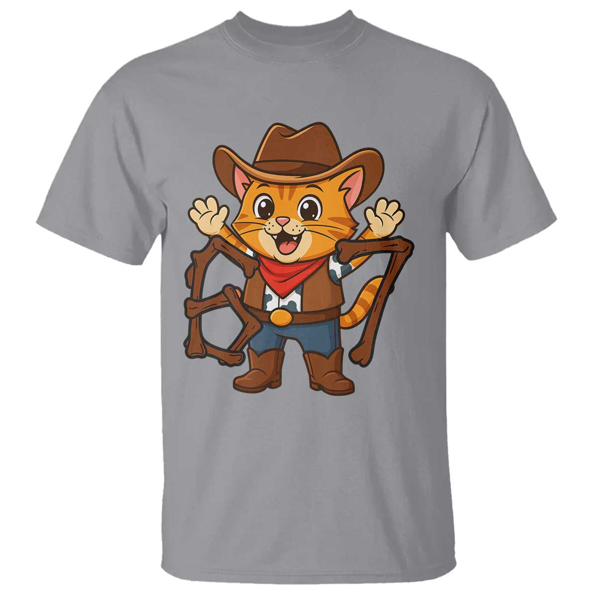 Funny Six Seven Meme Cowcat T Shirt Gen Alpha Slang Gift TS12 Sport Gray Print Your Wear