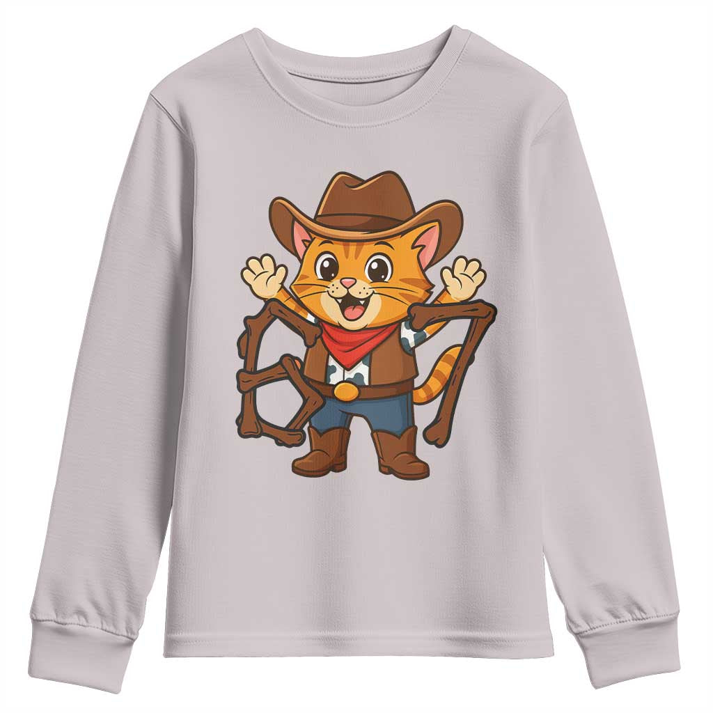 Funny Six Seven Meme Cowcat Youth Sweatshirt Gen Alpha Slang Gift TS12 Ice Gray Print Your Wear