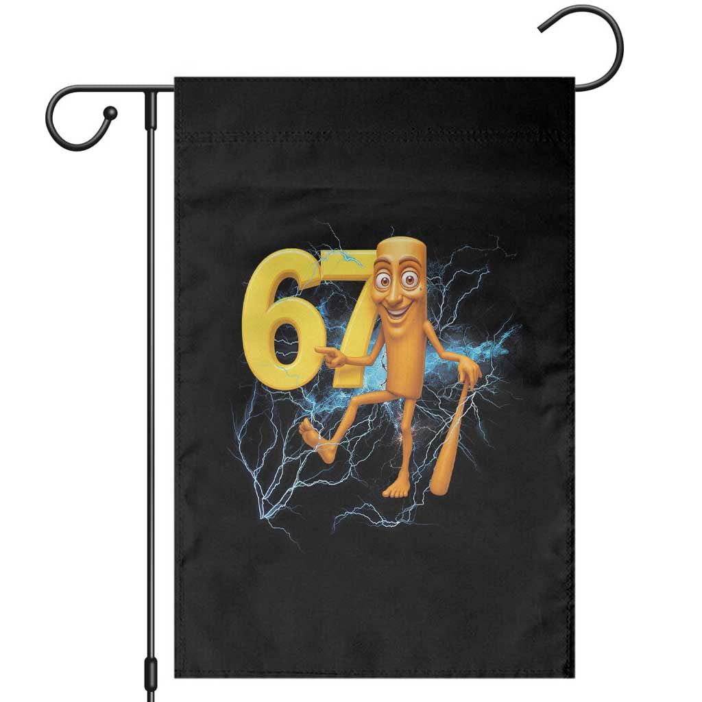 Tung Tung Sahur Six Seven Meme Garden Flag Funny Gen Z Alpha Gift TS12 Black Print Your Wear