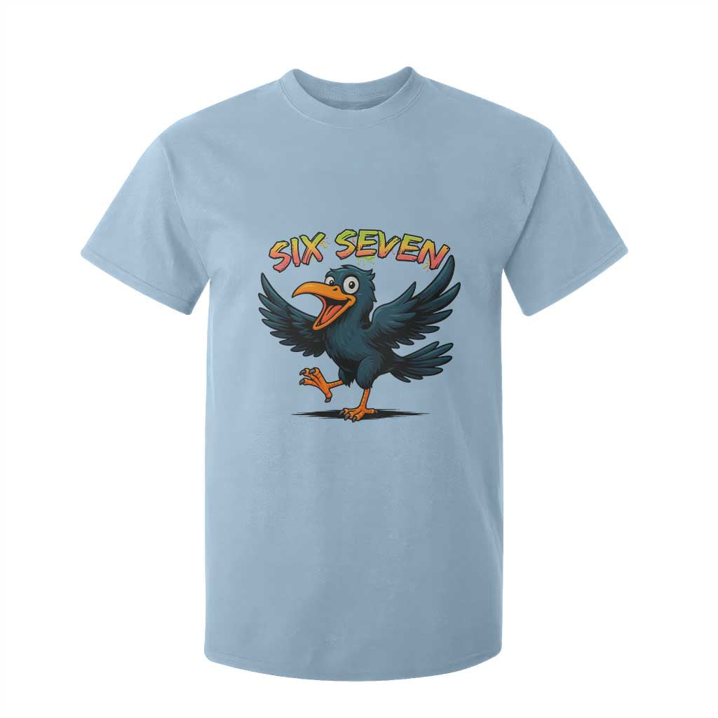 Funny Raven Six Seven Meme Trending Gift T Shirt For Kid TS12 Light Blue Print Your Wear