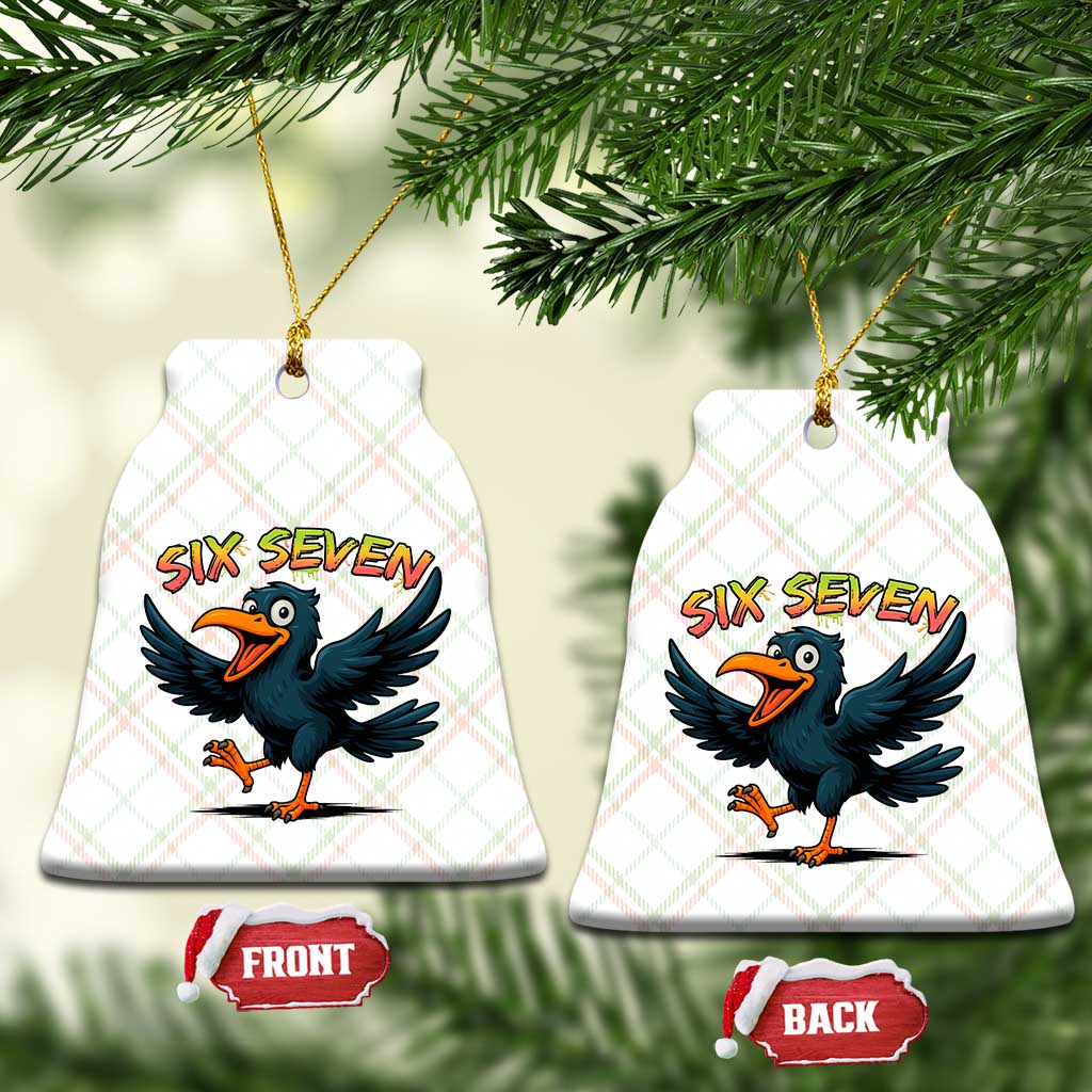 Funny Raven Six Seven Meme Trending Gift Ceramic Ornament TS12 Print Your Wear