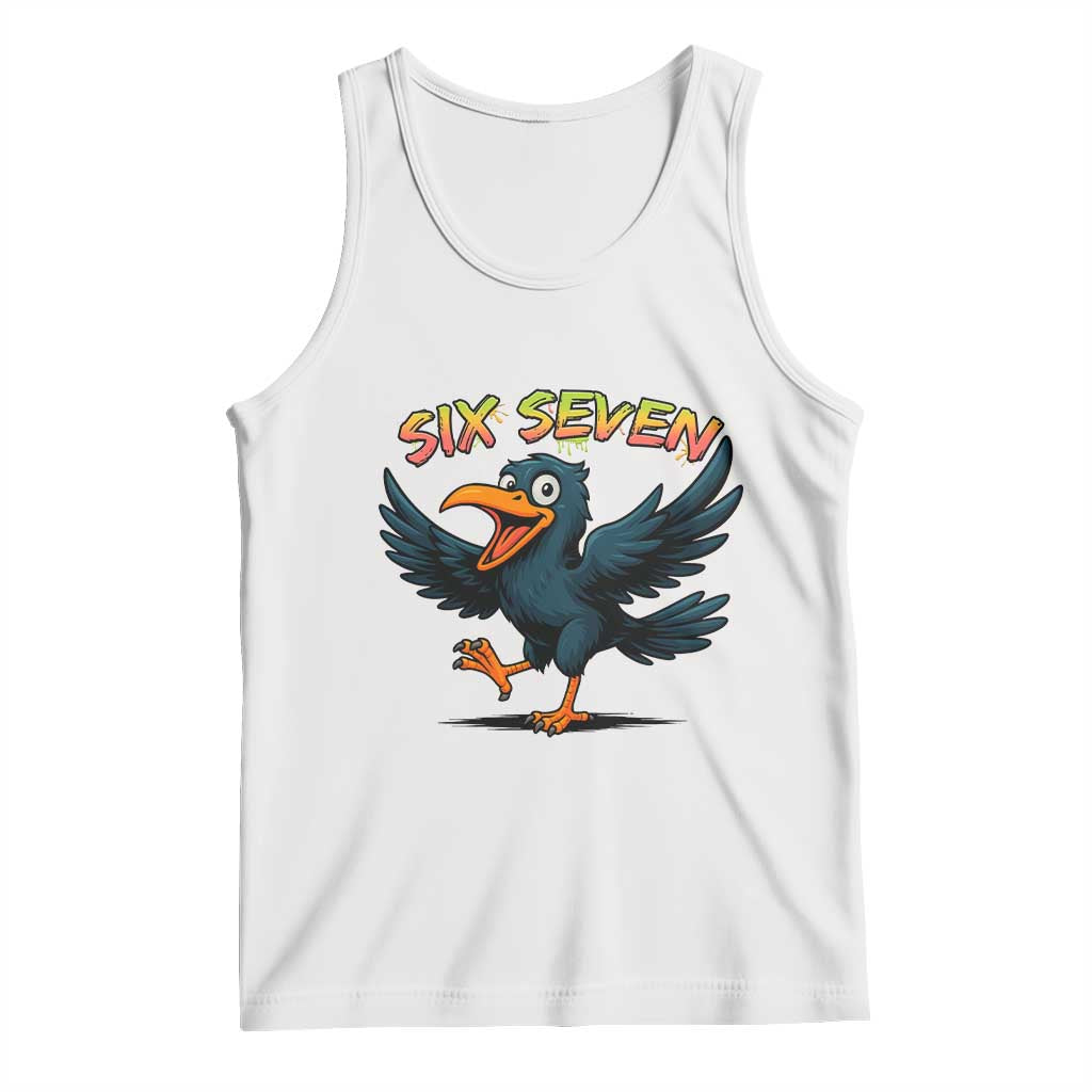 Funny Raven Six Seven Meme Trending Gift Tank Top TS12 White Print Your Wear