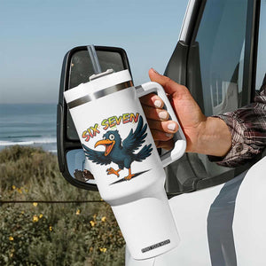 Funny Raven Six Seven Meme Trending Gift Tumbler With Handle TS12 Print Your Wear
