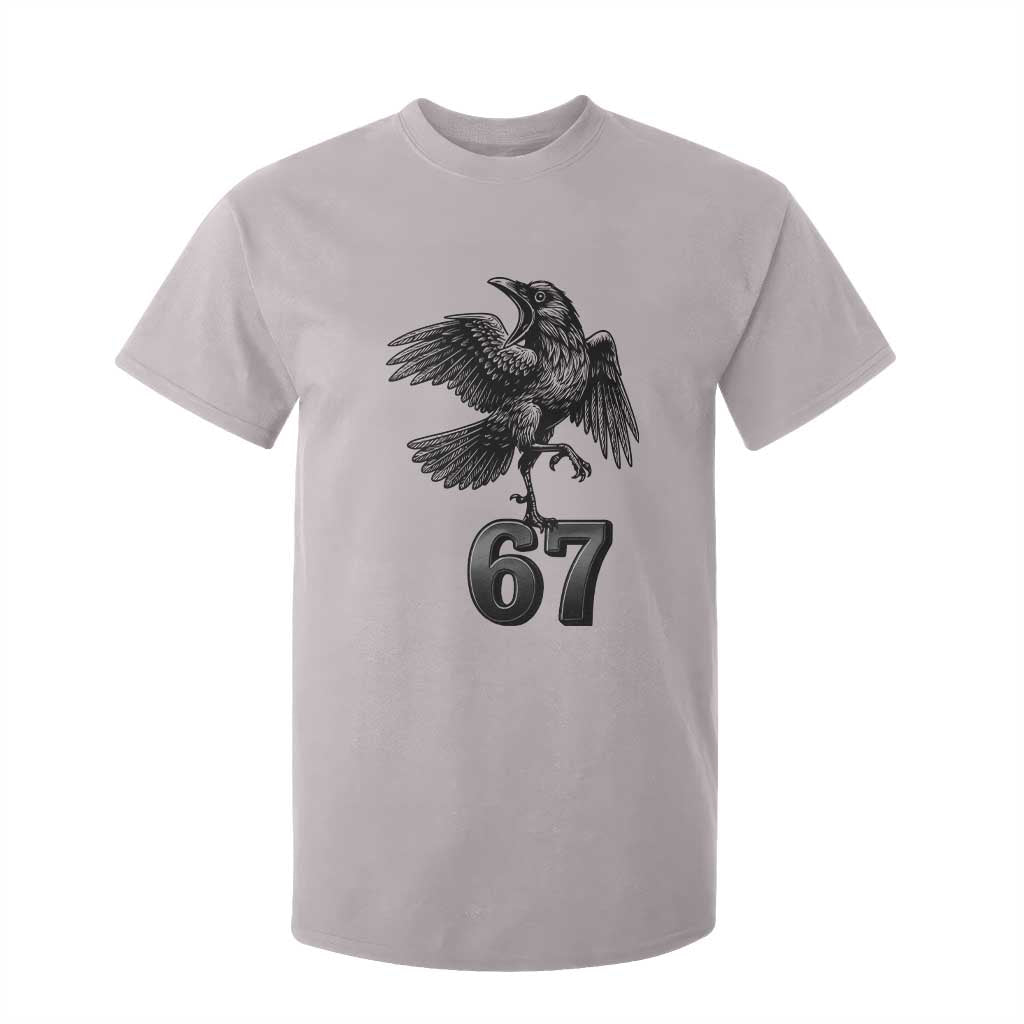 Funny Raven Brainrot Six Seven Meme Gift T Shirt For Kid TS12 Ice Gray Print Your Wear