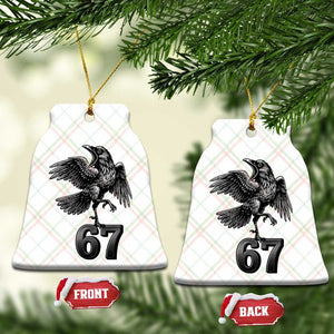 Funny Raven Brainrot Six Seven Meme Gift Ceramic Ornament TS12 Print Your Wear