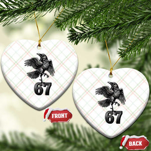 Funny Raven Brainrot Six Seven Meme Gift Ceramic Ornament TS12 Print Your Wear