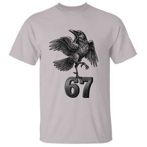 Funny Raven Brainrot Six Seven Meme Gift T Shirt TS12 Ice Gray Print Your Wear