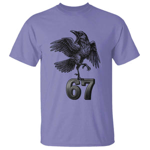 Funny Raven Brainrot Six Seven Meme Gift T Shirt TS12 Violet Print Your Wear