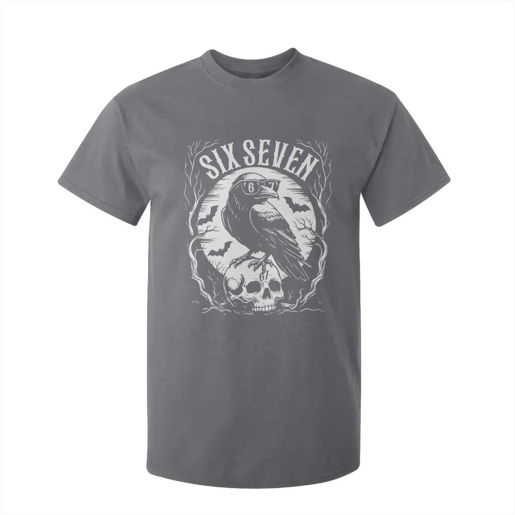 Gothic Raven Brainrot Six Seven T Shirt For Kid Gen Z Alpha Gift TS12 Charcoal Print Your Wear