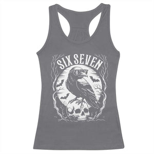 Gothic Raven Brainrot Six Seven Racerback Tank Top Gen Z Alpha Gift TS12 Charcoal Print Your Wear