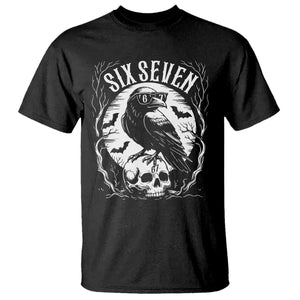 Gothic Raven Brainrot Six Seven T Shirt Gen Z Alpha Gift TS12 Black Print Your Wear