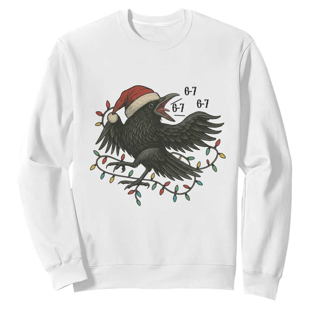 Funny Raven Six Seven Meme Sweatshirt Christmas Gift For Gen Z TS12 White Print Your Wear