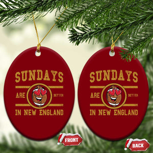 Sundays Are Better In NE Ceramic Ornament Game Day Lover Gift TS12 Print Your Wear