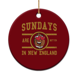 Sundays Are Better In NE Ceramic Ornament Game Day Lover Gift TS12 1pc Red Print Your Wear