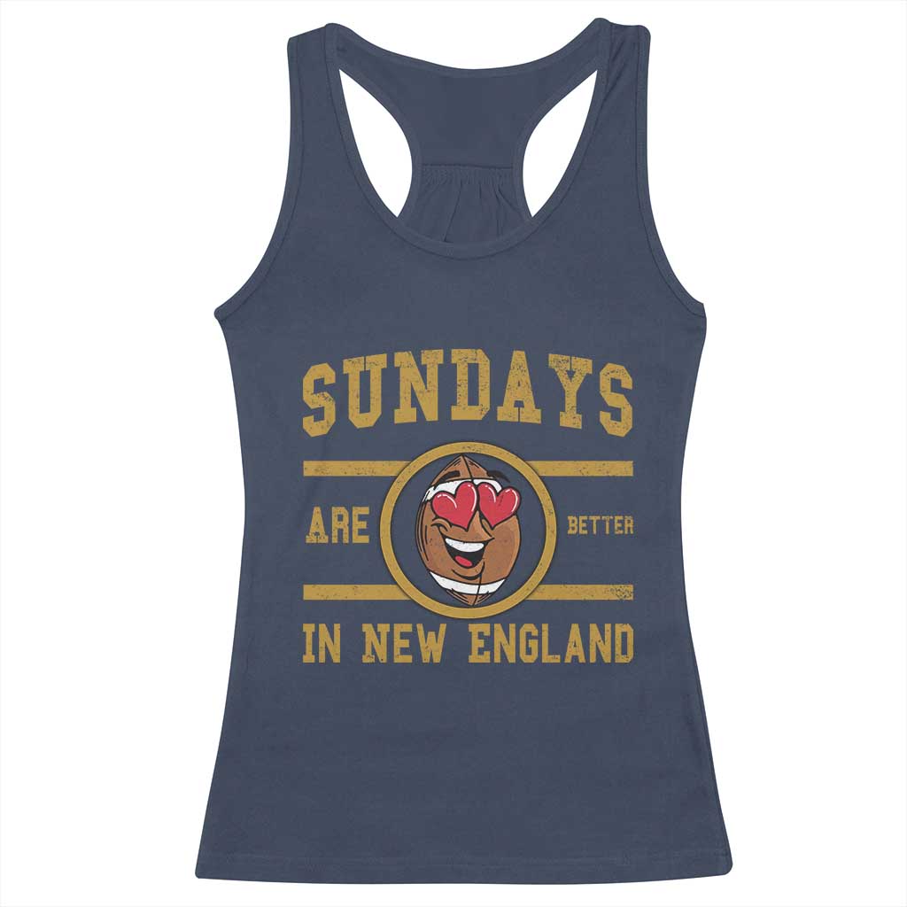 Sundays Are Better In NE Racerback Tank Top Game Day Lover Gift TS12 Navy Print Your Wear
