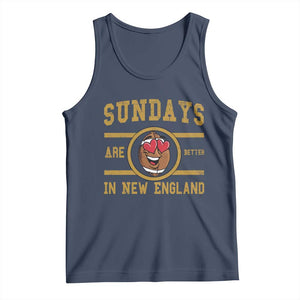 Sundays Are Better In NE Tank Top Game Day Lover Gift TS12 Navy Print Your Wear