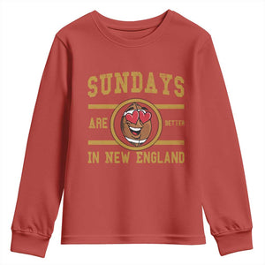 Sundays Are Better In NE Youth Sweatshirt Game Day Lover Gift TS12 Red Print Your Wear
