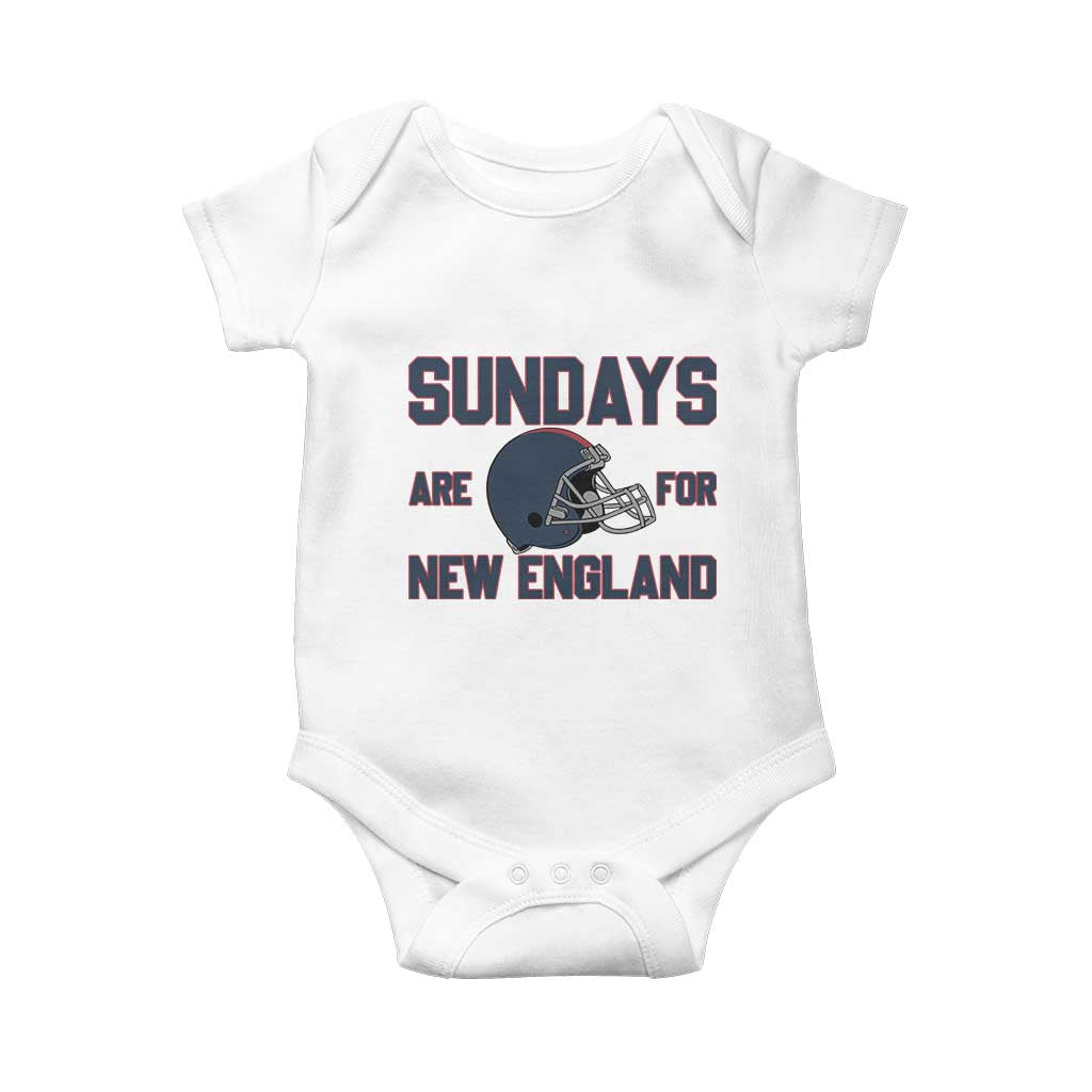 Sundays Are For NE Baby Onesie Game Day Lover Gift TS12 White Print Your Wear