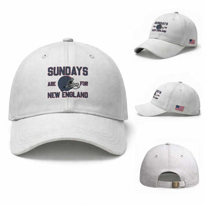 Sundays Are For NE Baseball Cap Game Day Lover Gift TS12 Baseball Cap Universal Fit White Print Your Wear