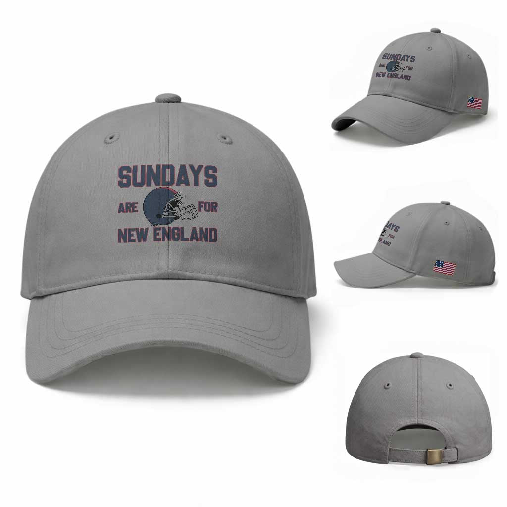 Sundays Are For NE Baseball Cap Game Day Lover Gift TS12 Baseball Cap Universal Fit Sport Gray Print Your Wear