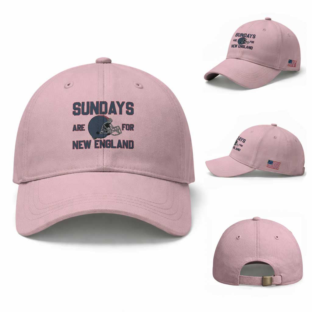 Sundays Are For NE Baseball Cap Game Day Lover Gift TS12 Baseball Cap Universal Fit Light Pink Print Your Wear