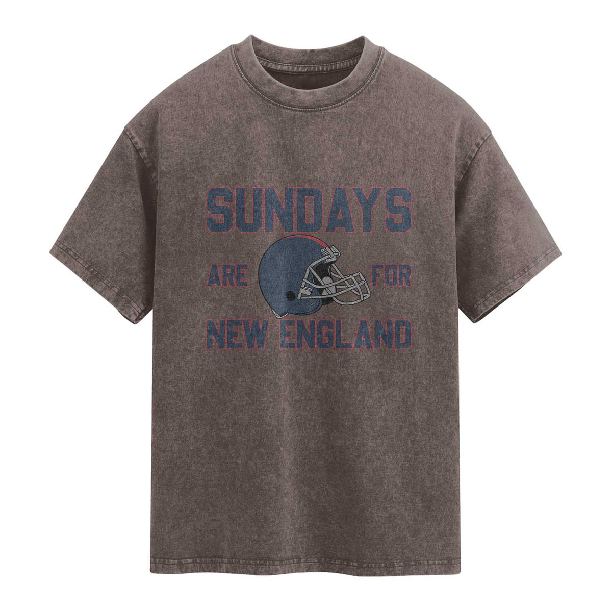 Sundays Are For NE Washed Cotton T-Shirt Game Day Lover Gift