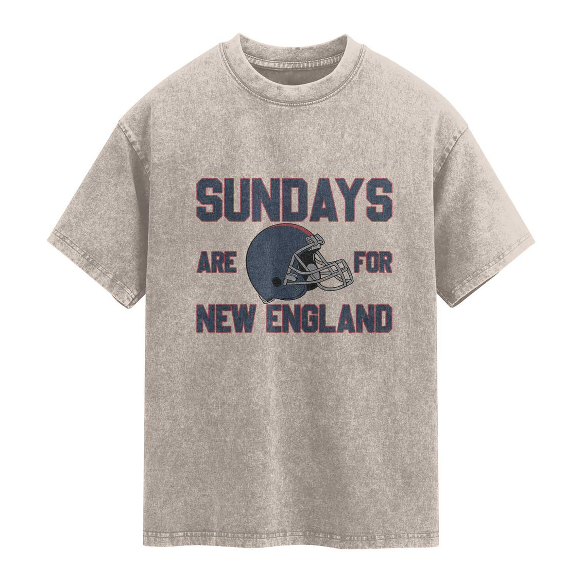 Sundays Are For NE Washed Cotton T-Shirt Game Day Lover Gift