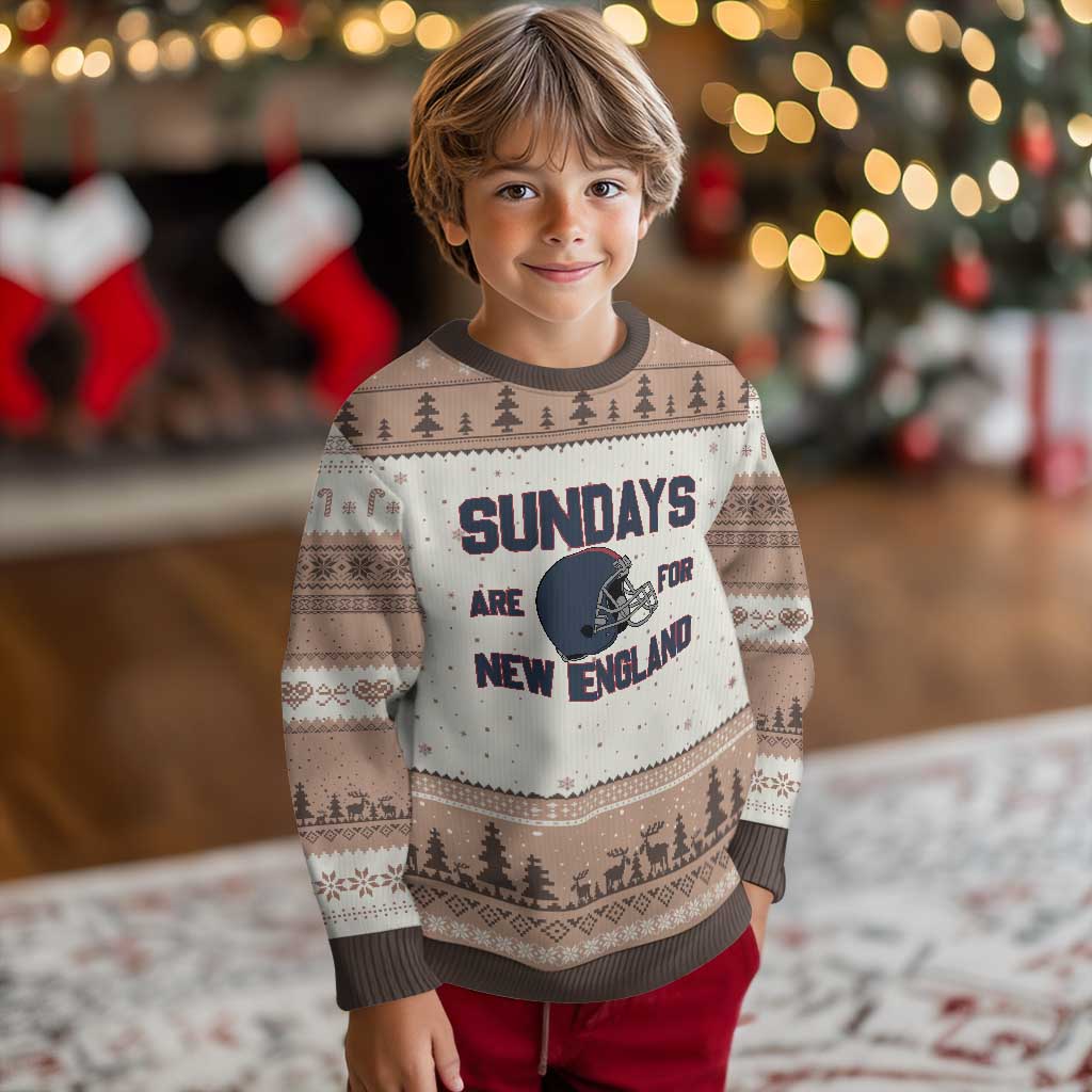 Sundays Are For NE Ugly Christmas Sweater Game Day Lover Gift TS12 Mocha Mousse Print Your Wear