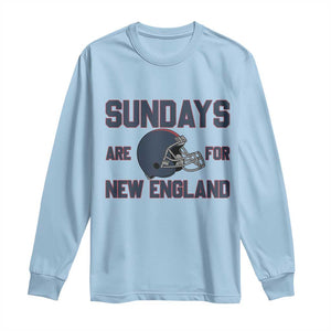 Sundays Are For NE Long Sleeve Shirt Game Day Lover Gift TS12 Light Blue Print Your Wear