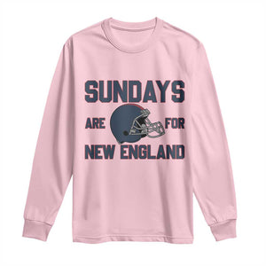 Sundays Are For NE Long Sleeve Shirt Game Day Lover Gift TS12 Light Pink Print Your Wear
