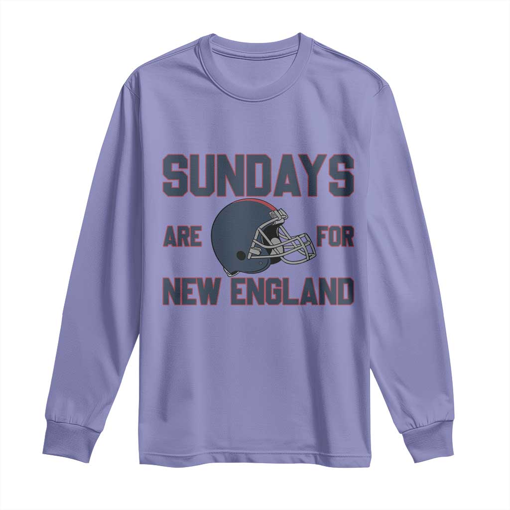 Sundays Are For NE Long Sleeve Shirt Game Day Lover Gift TS12 Violet Print Your Wear