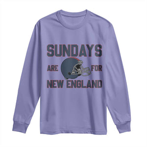Sundays Are For NE Long Sleeve Shirt Game Day Lover Gift TS12 Violet Print Your Wear