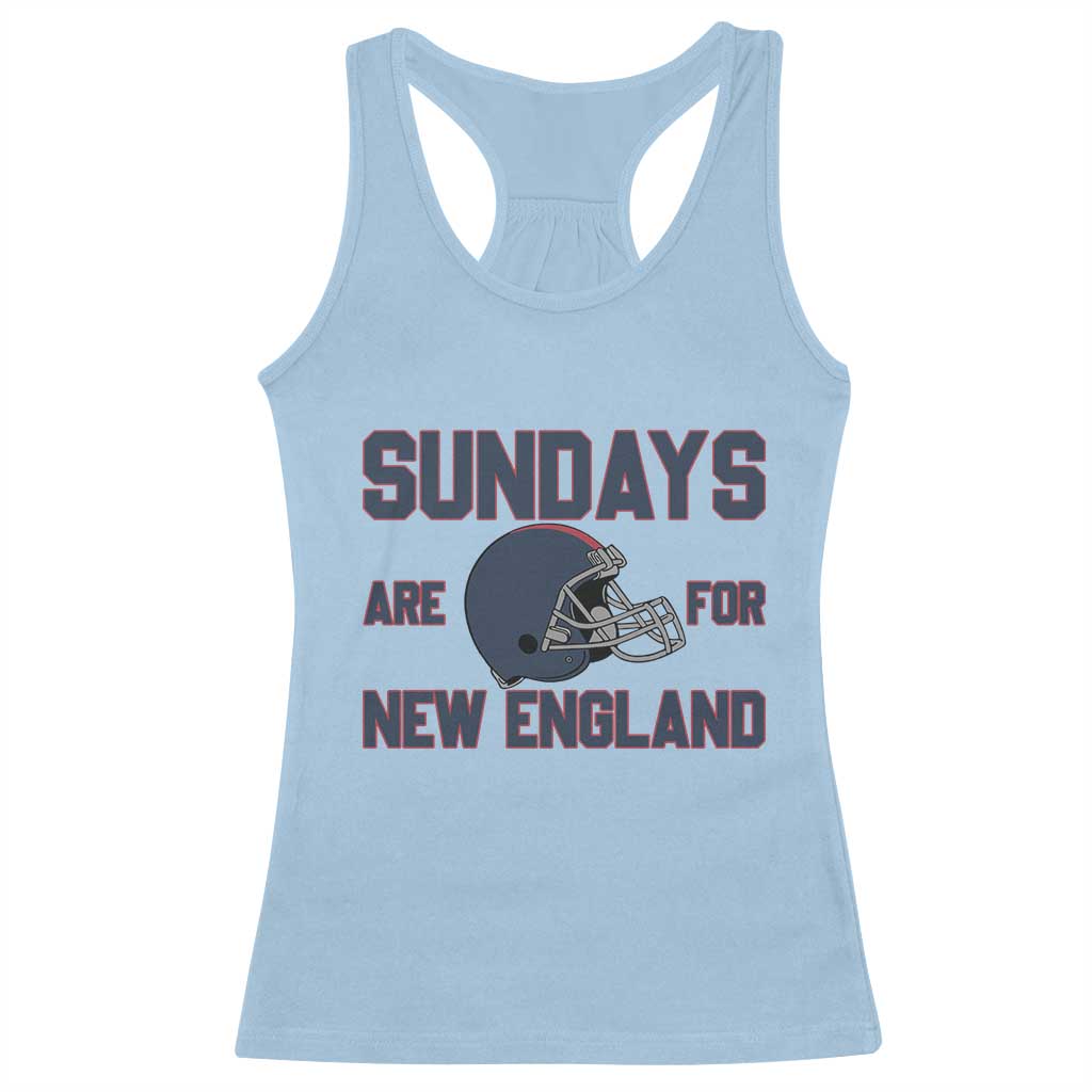 Sundays Are For NE Racerback Tank Top Game Day Lover Gift TS12 Light Blue Print Your Wear