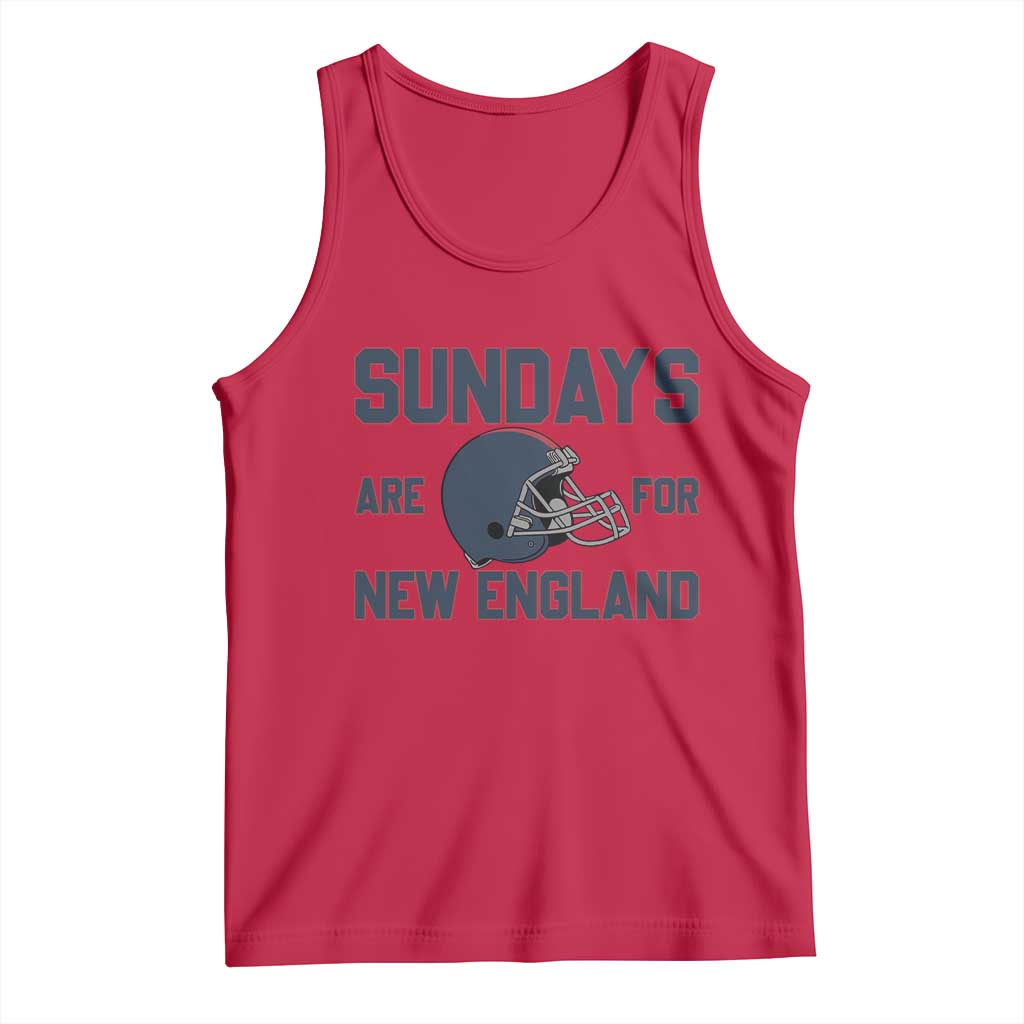 Sundays Are For NE Tank Top Game Day Lover Gift TS12 Red Print Your Wear