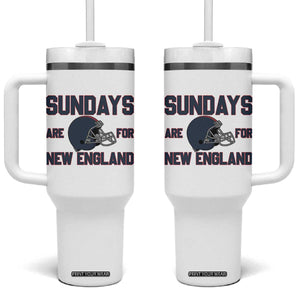 Sundays Are For NE Tumbler With Handle Game Day Lover Gift TS12 One Size: 40 oz White Print Your Wear
