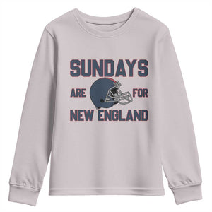Sundays Are For NE Youth Sweatshirt Game Day Lover Gift TS12 Ice Gray Print Your Wear