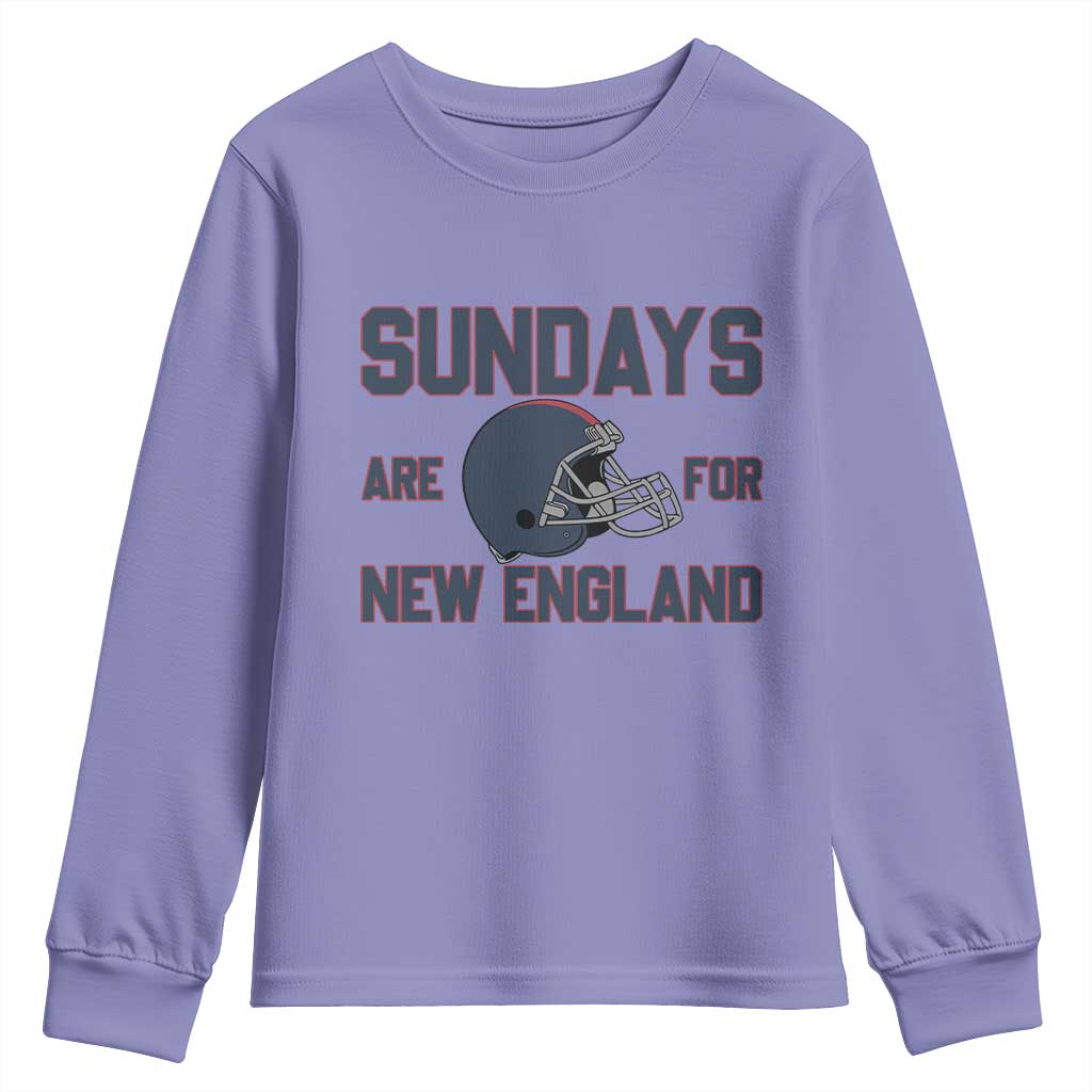 Sundays Are For NE Youth Sweatshirt Game Day Lover Gift TS12 Violet Print Your Wear