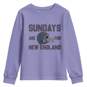Sundays Are For NE Youth Sweatshirt Game Day Lover Gift TS12 Violet Print Your Wear