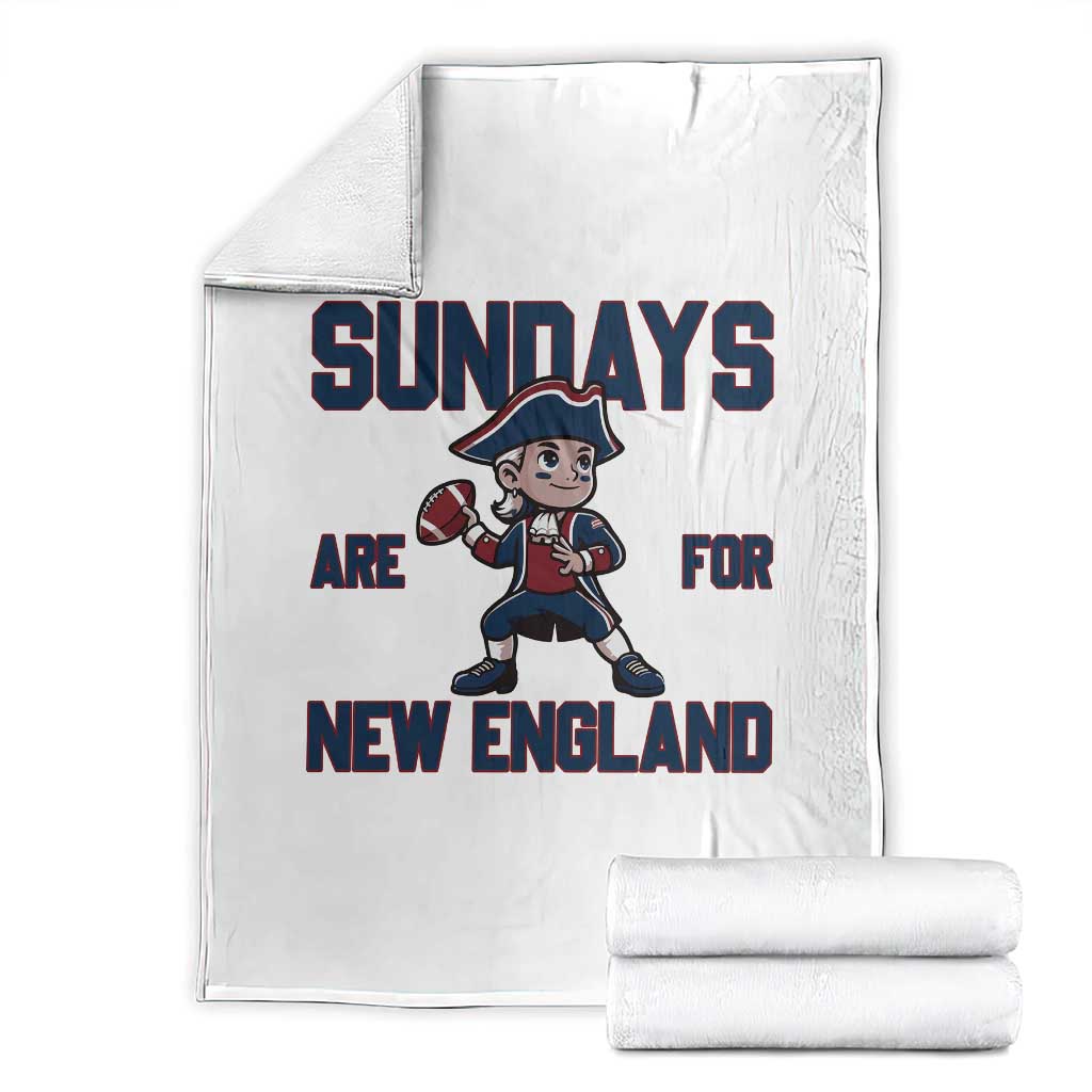 Sundays Are For NE Throw Blanket Game Day Sports Fan Gift TS12 White Print Your Wear