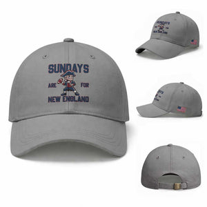 Sundays Are For NE Baseball Cap Game Day Sports Fan Gift TS12 Baseball Cap Universal Fit Sport Gray Print Your Wear