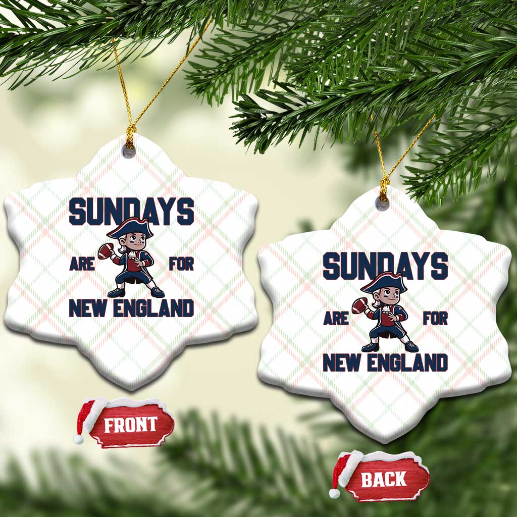 Sundays Are For NE Ceramic Ornament Game Day Sports Fan Gift TS12 Print Your Wear