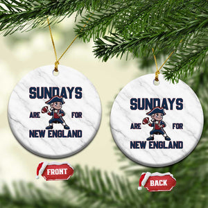 Sundays Are For NE Ceramic Ornament Game Day Sports Fan Gift TS12 1pc White Marble Print Your Wear