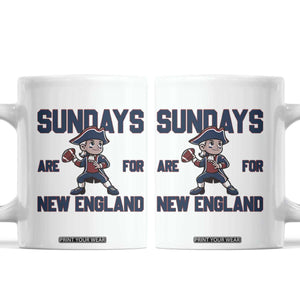 Sundays Are For NE Coffee Mug Game Day Sports Fan Gift TS12 White Print Your Wear