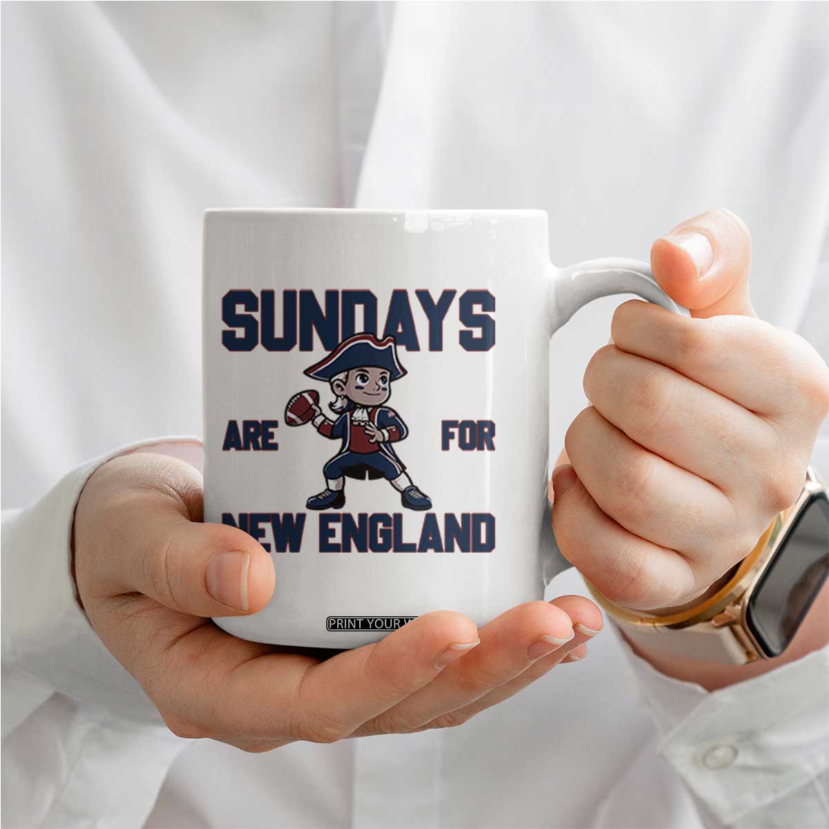 Sundays Are For NE Coffee Mug Game Day Sports Fan Gift TS12 Print Your Wear